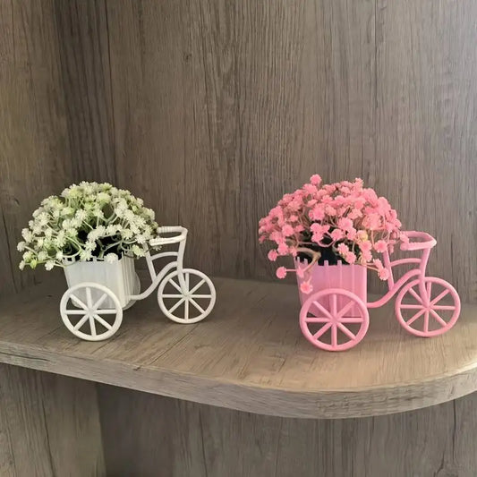Bicycle Flower Basket Home Decor Artificial