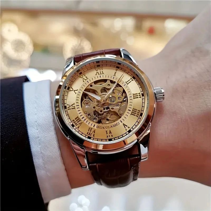 Men's Skeleton Automatic Mechanical Watch