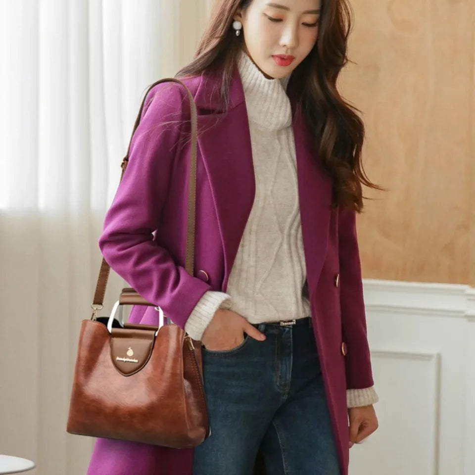 Women's Genuine Leather Luxury Tote Handbag