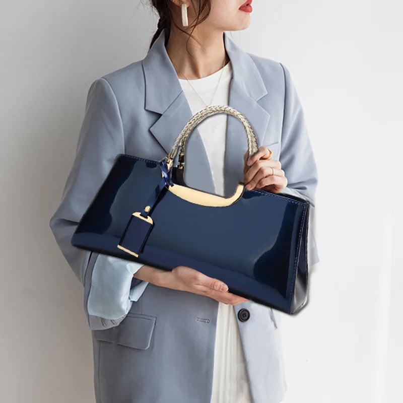 Patent Leather Evening Clutch