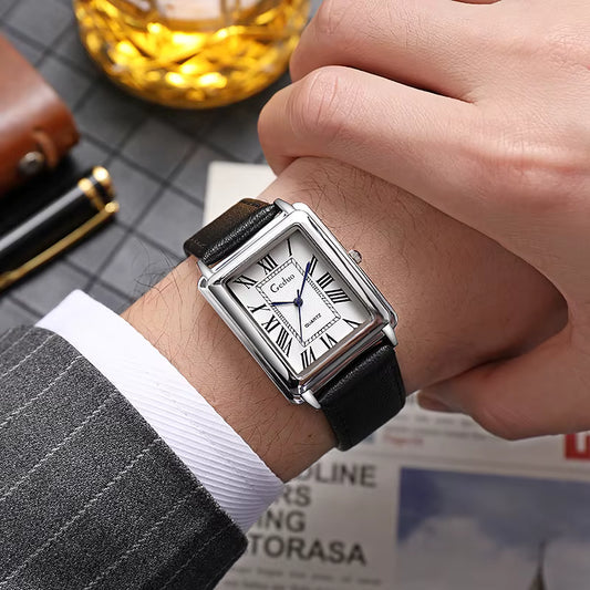 Men's Fashion Leather Strap Quartz Watch
