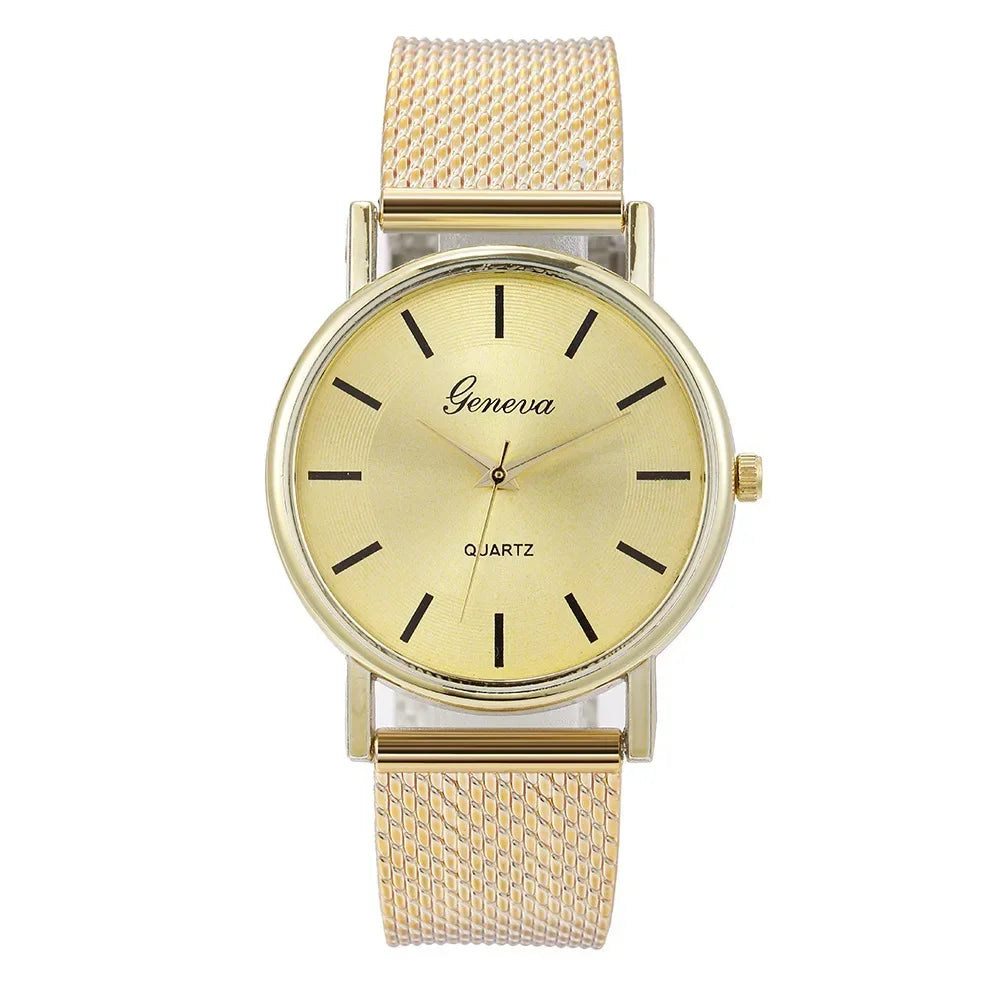 Rose Gold Heart Dial Ladies Watch