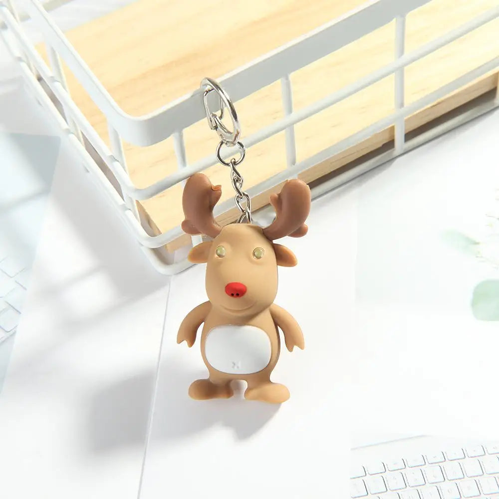 LED Flashlight Deer Keychain Kids Gift