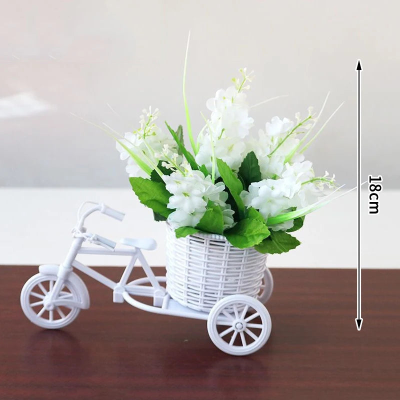 Tricycle Flower Basket Home Garden Decor