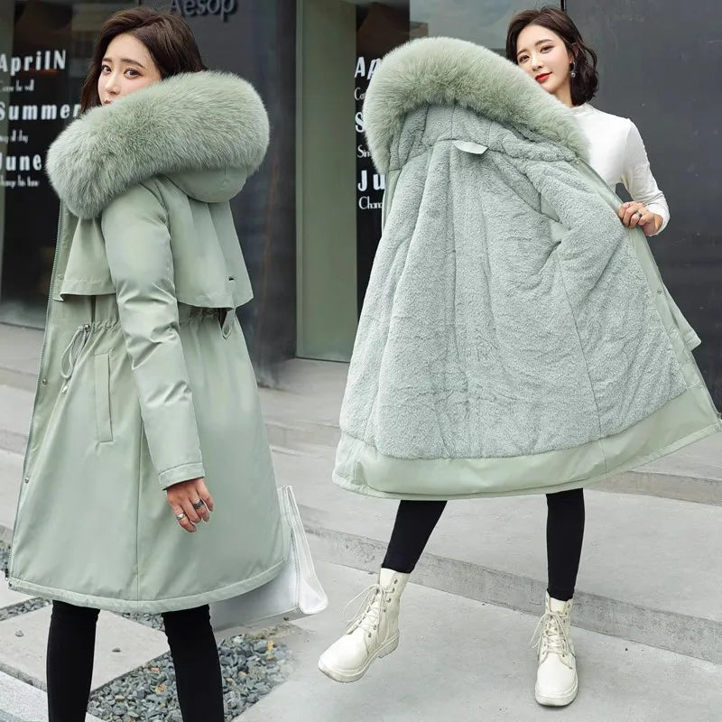 Slim Fleece Women Parka