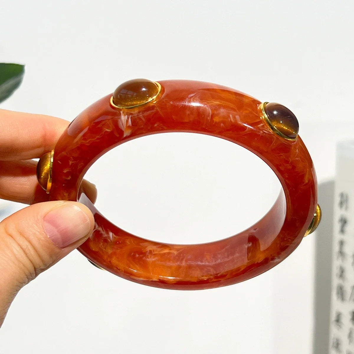 Tiger Eye Resin Cuff Bracelet