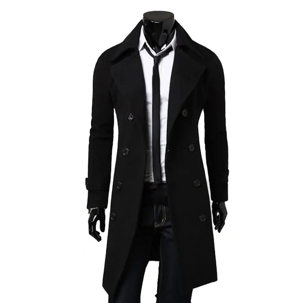 Double-Breasted Men Trench Coat