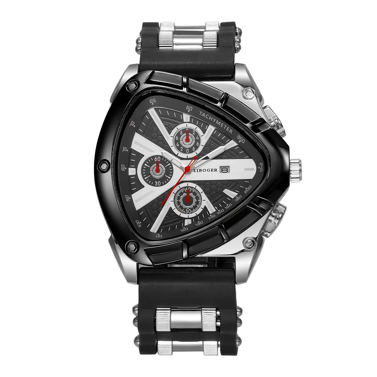 Men's Sports Silicone Auto Date Quartz Watch