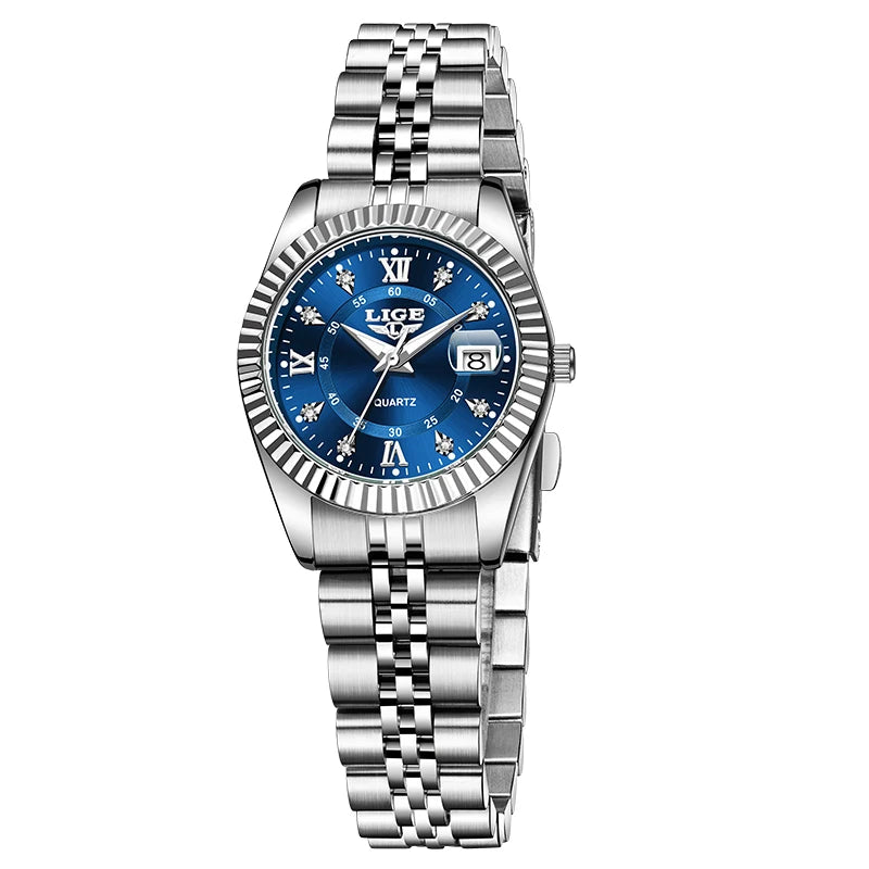 LIGE Waterproof Calendar Ladies Watch