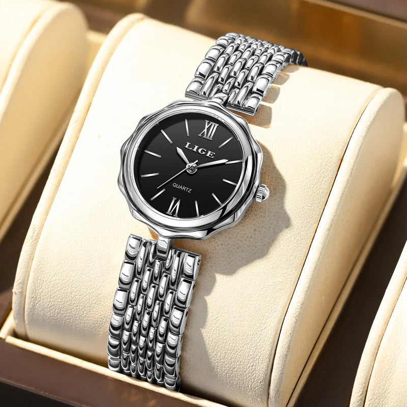 LIGE Gold Waterproof Ladies Watch