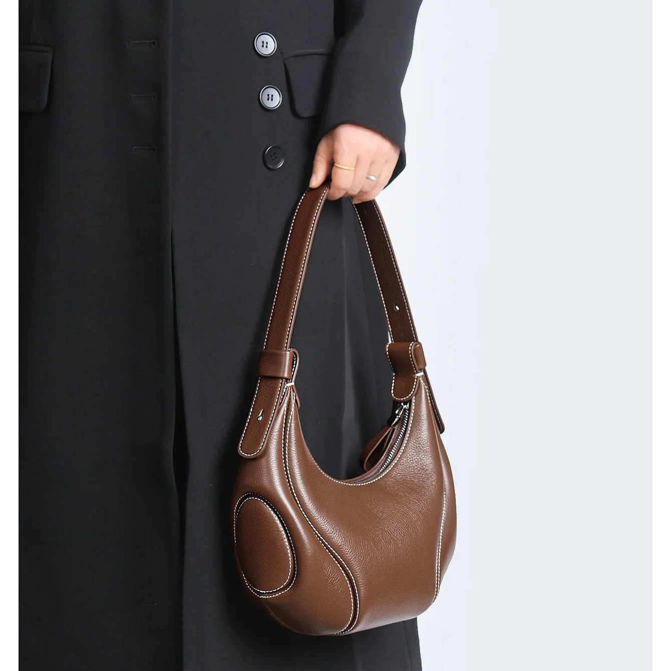 Genuine Leather Tote Crossbody Bag