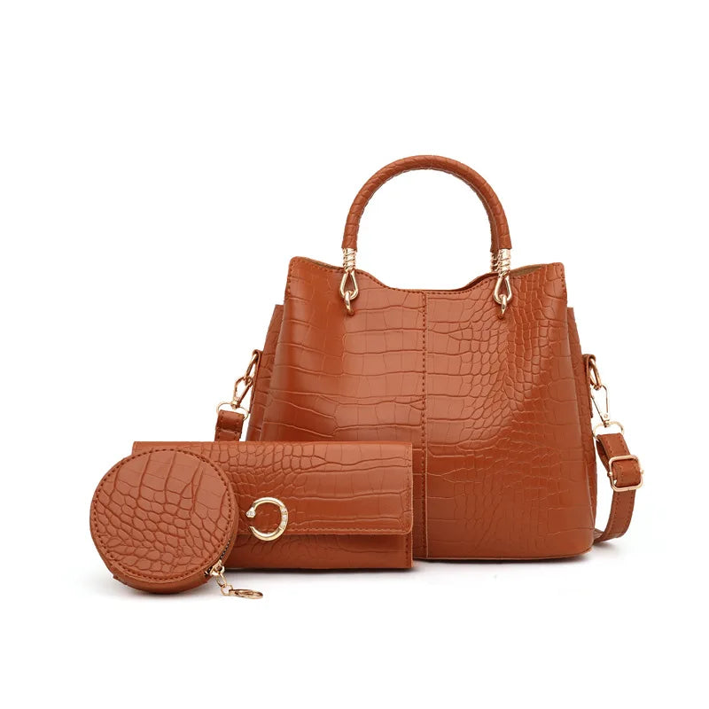Women's 3-Piece Handbag Set PU Leather