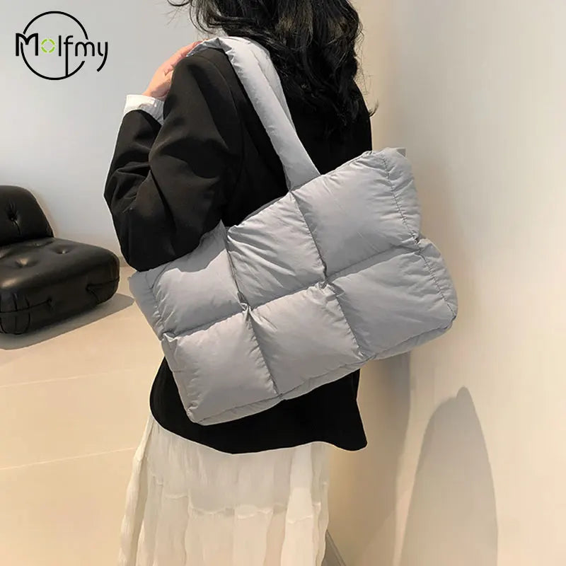 Quilted Plaid Shoulder Bag