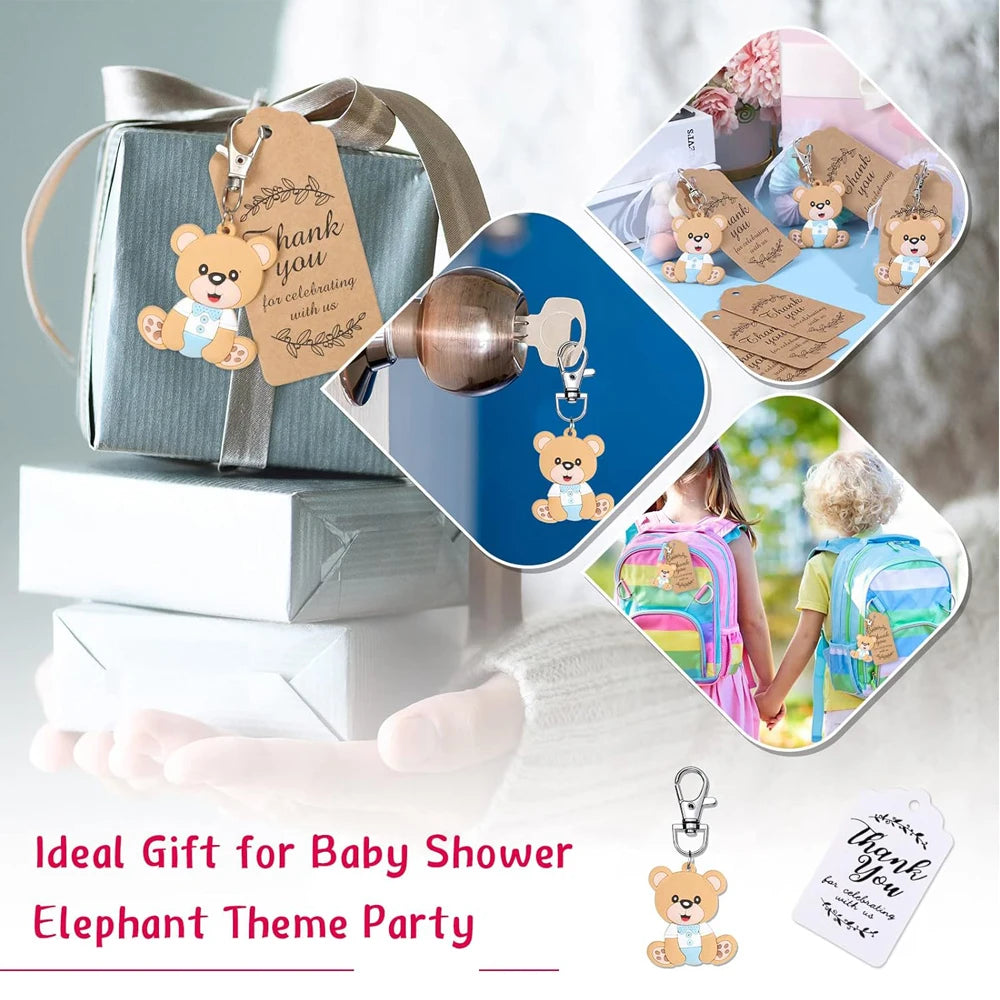 Baby Shower Gift Set Keychains Bags Cards