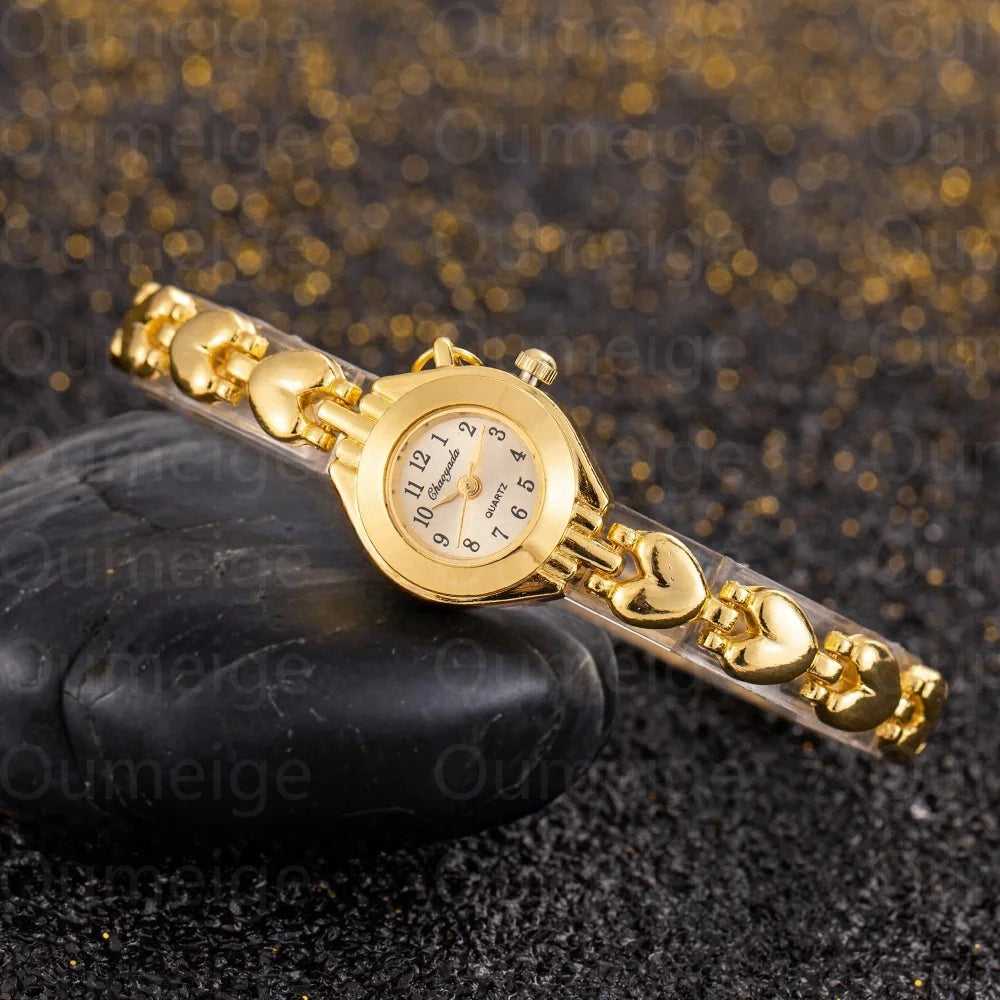 Gold Small Dial Ladies Quartz Watch