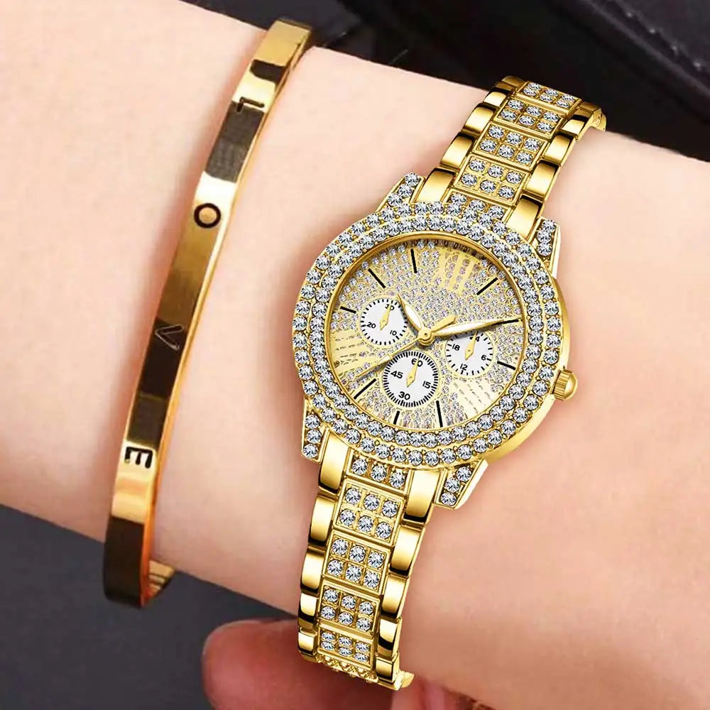 Women's Diamond Rhinestone Quartz Watch