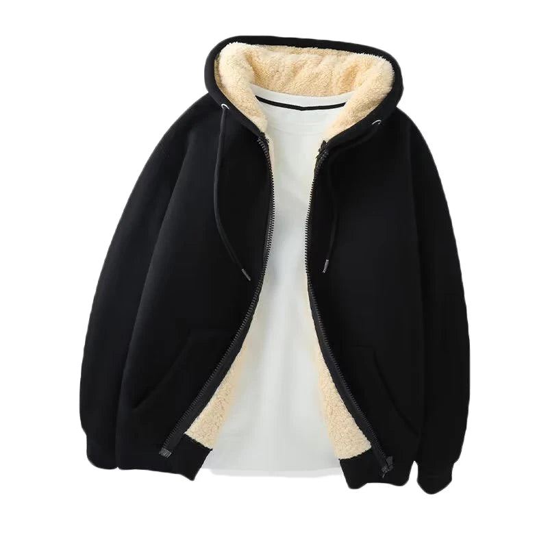 Lambswool Fleece Hooded Jacket
