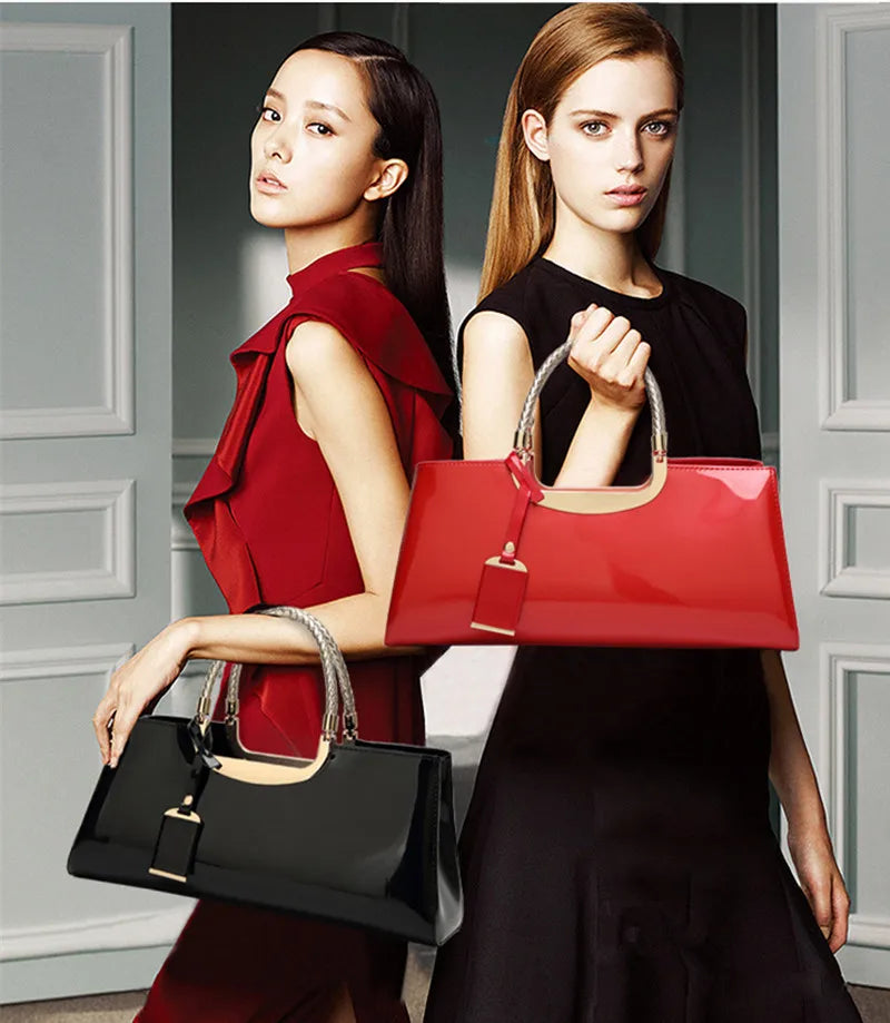 Patent Leather Evening Clutch