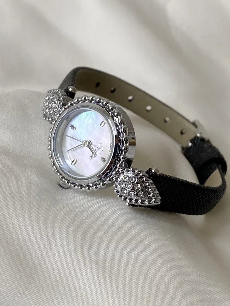 Diamond Dial Belt Quartz Watch