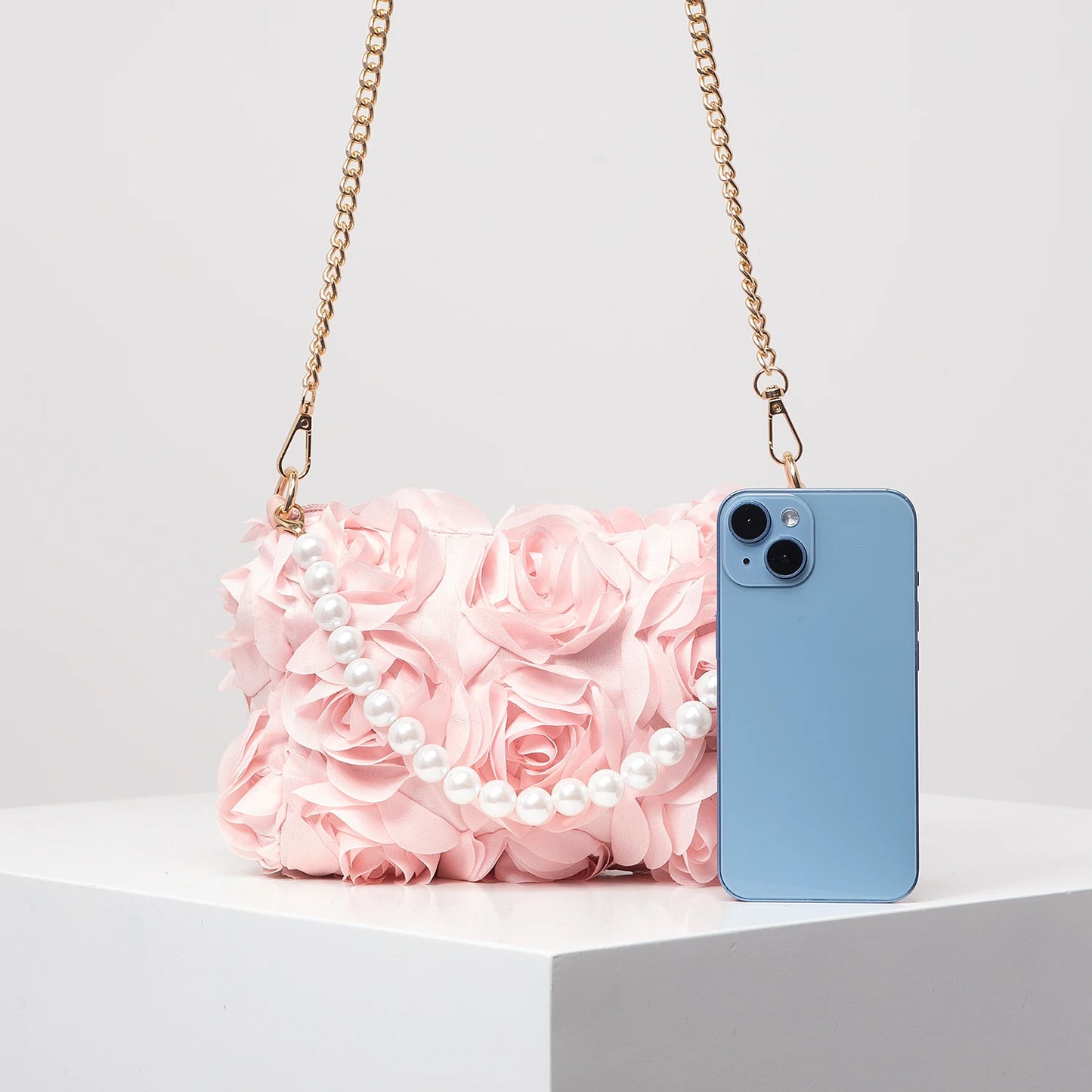 Pearl Floral Bridal Crossbody Bag