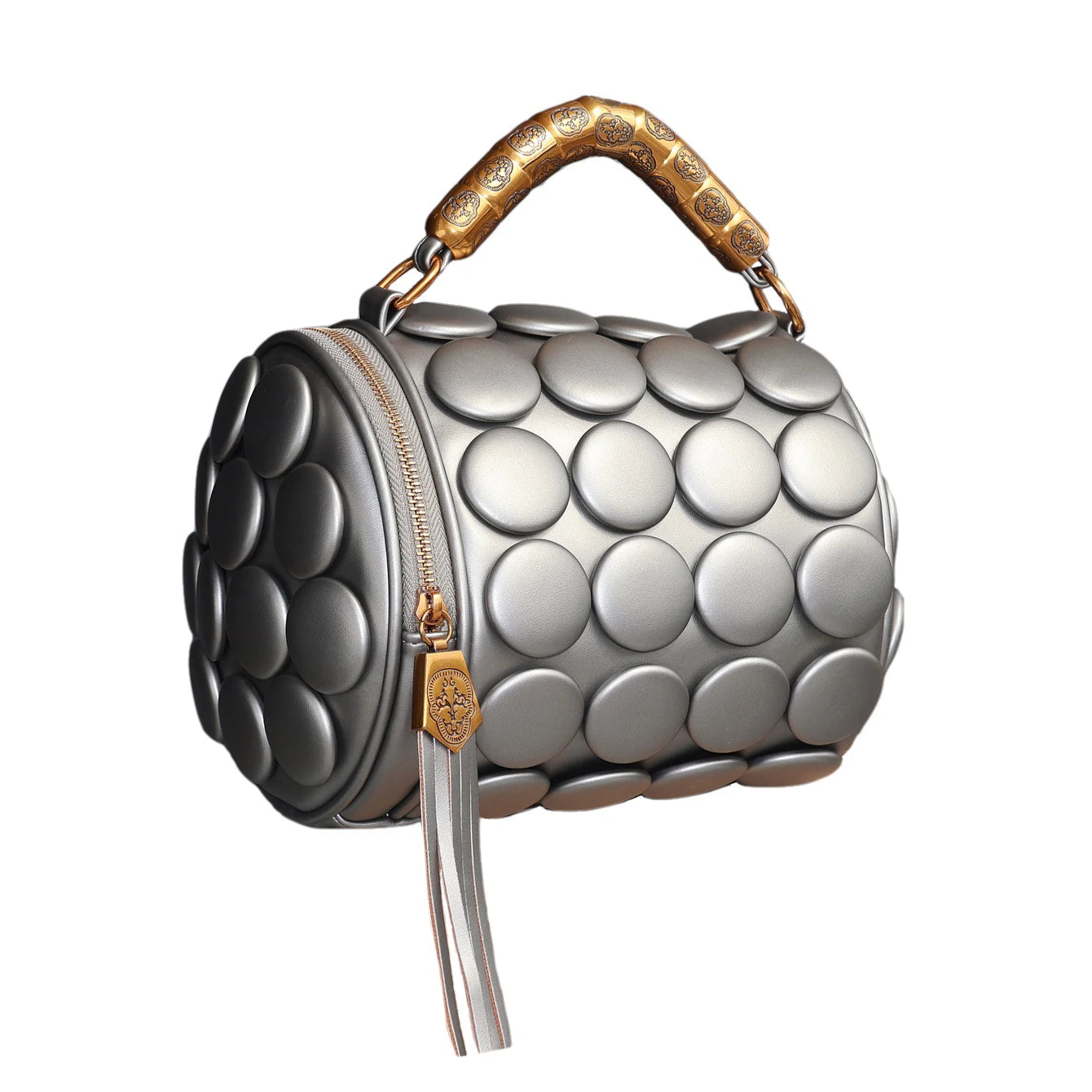 Women's Leather Bucket Messenger Tote Bag