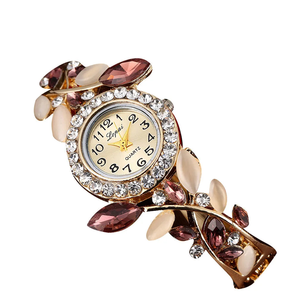 Women's Colored Diamond Bracelet Watch