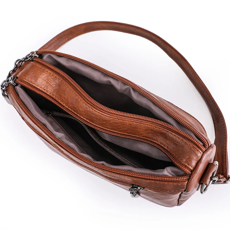 Vintage PU Crossbody Bag
