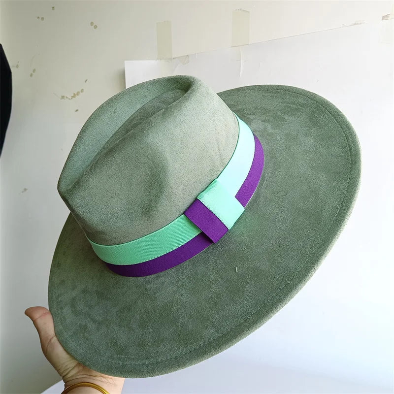 Women's Wide Brim Fedora Hat Retro Style