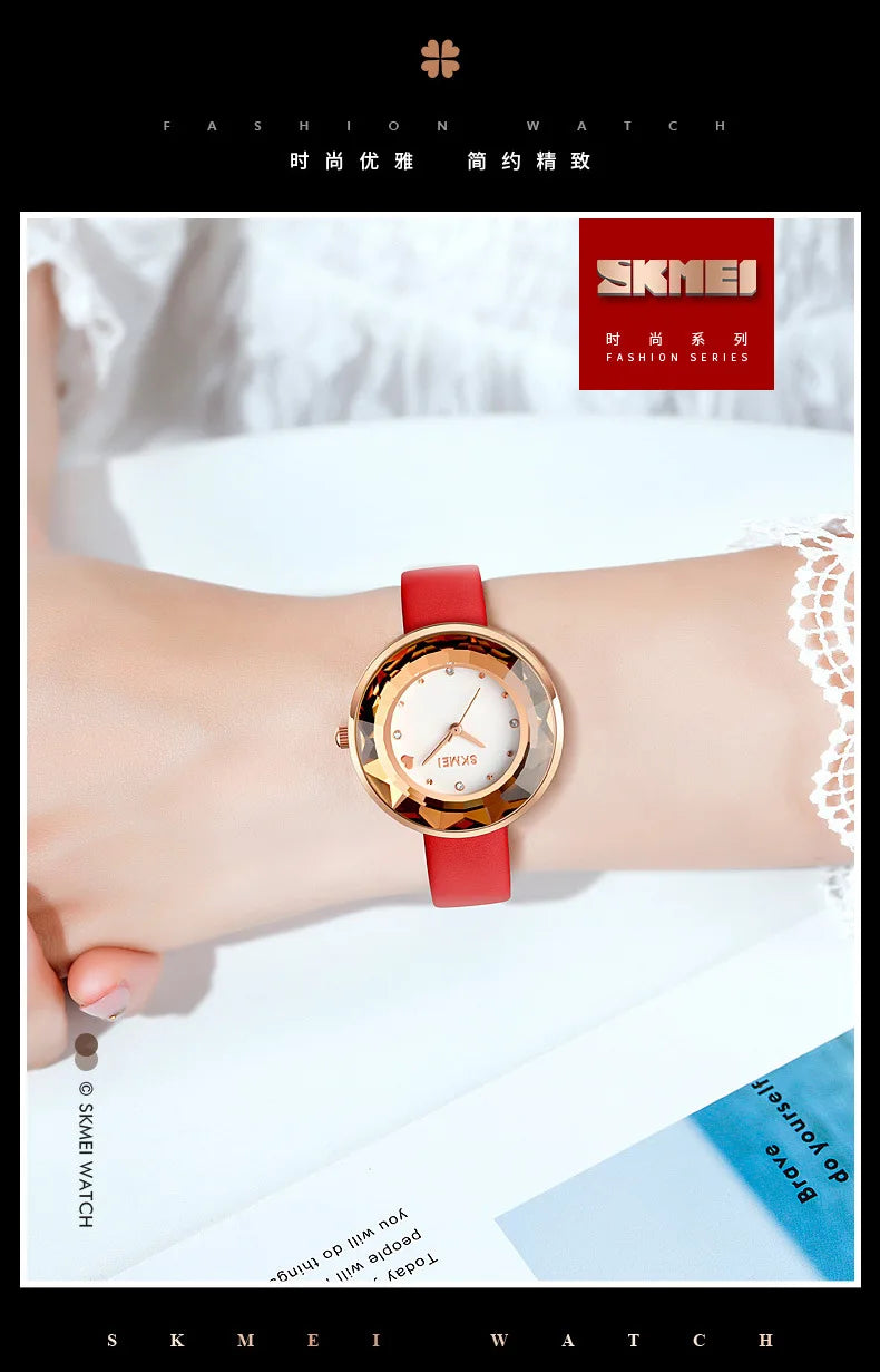 Women's 3D Floral Dial Quartz Watch with Gift Box
