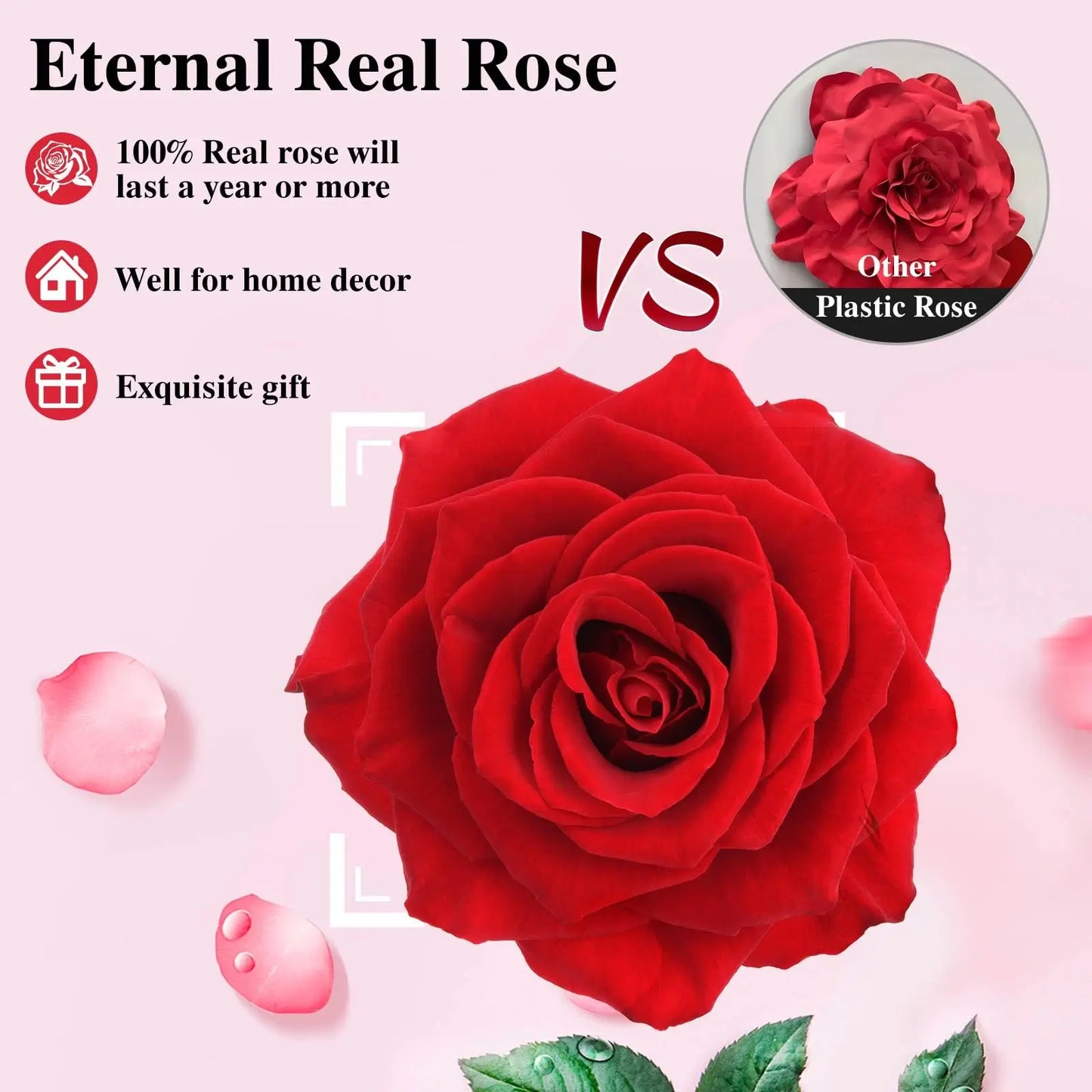 Eternal Rose Heart Necklace Gift Box