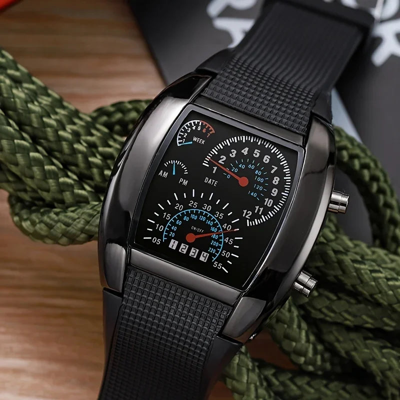 LED Aviation Men Watch