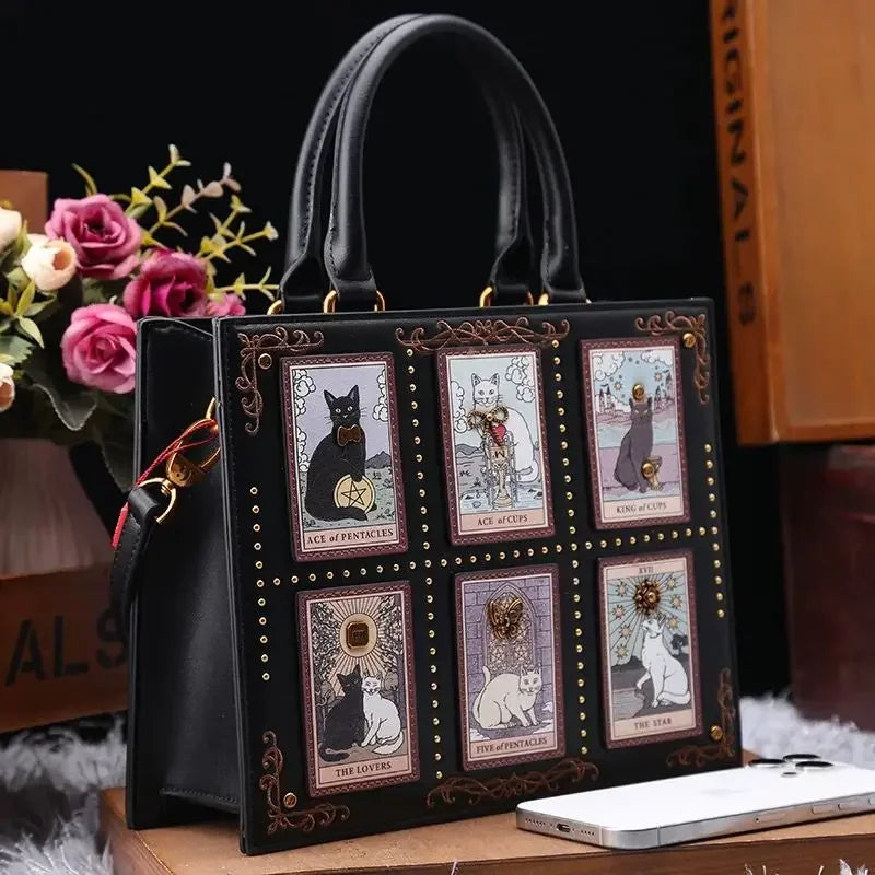 Cat Pattern Crossbody Tote