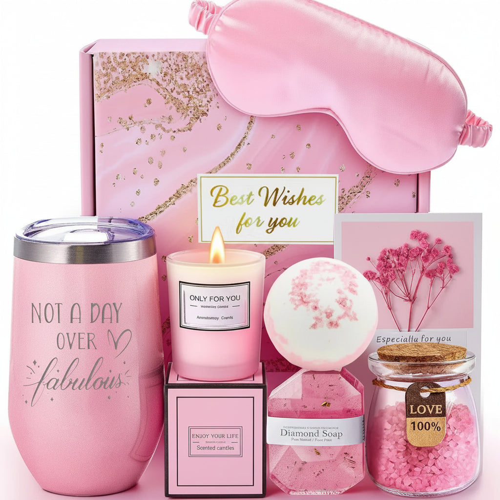 Lavender Spa Gift Basket Set Women