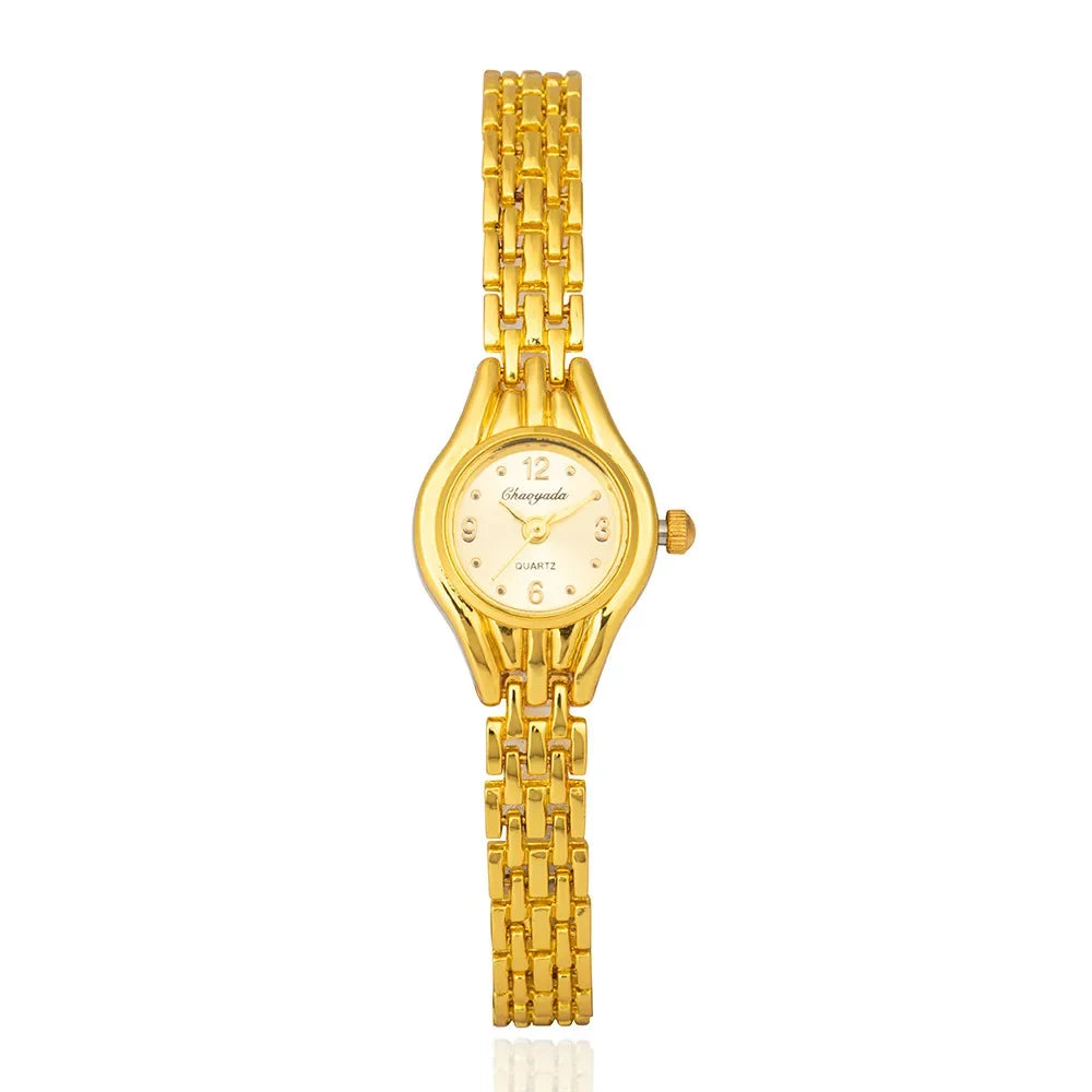 Women's Gold Bracelet Small Dial Quartz Watch