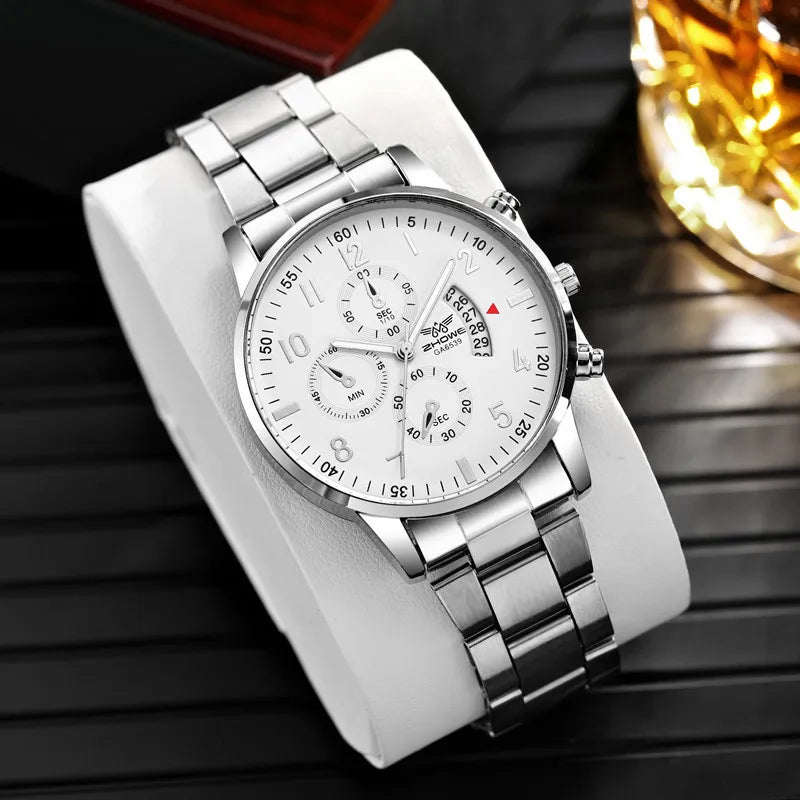 Men's Luxury Steel Calendar Watch