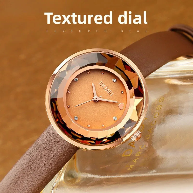 Women's 3D Floral Dial Quartz Watch with Gift Box