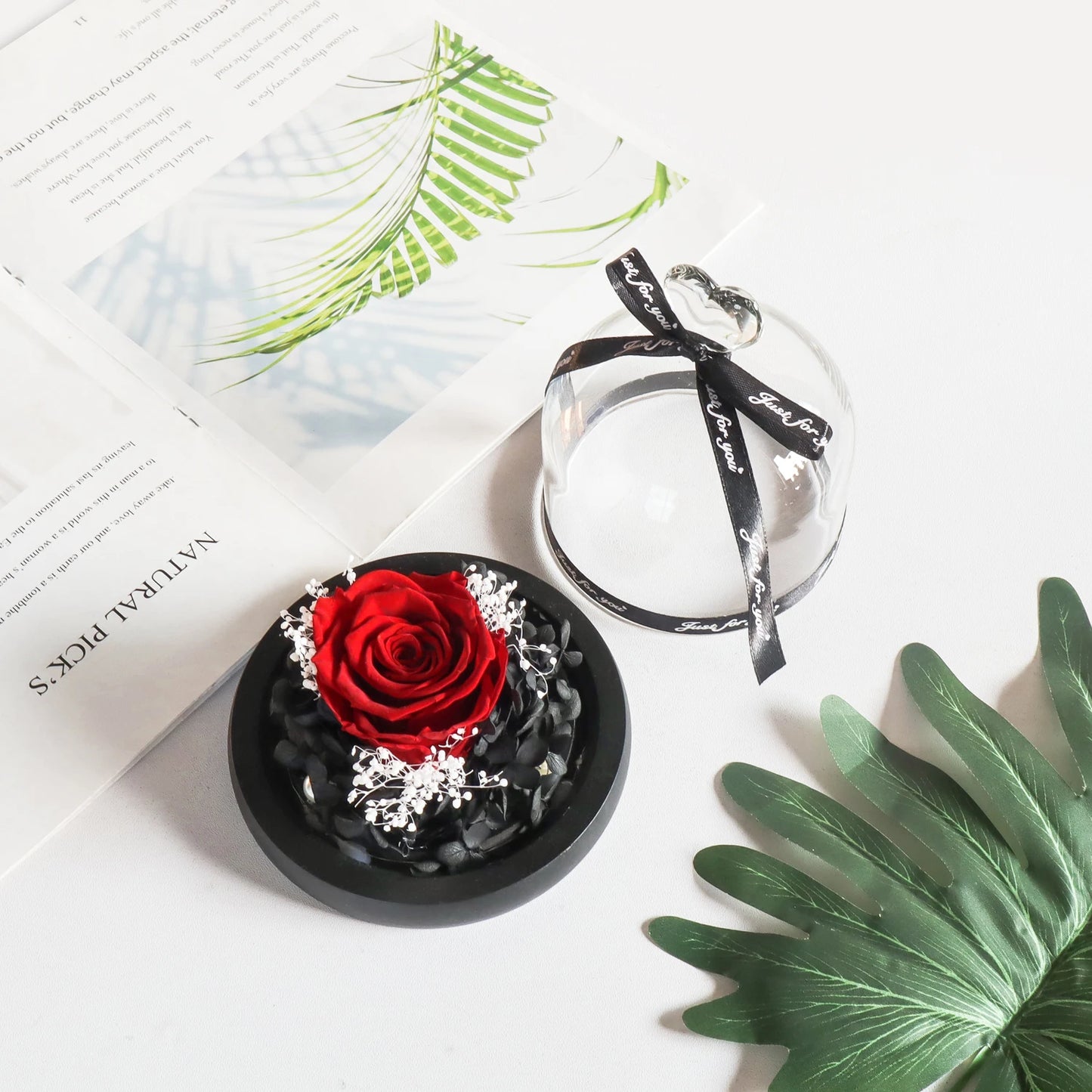 Eternal Rose Glass Dome LED Light Gift