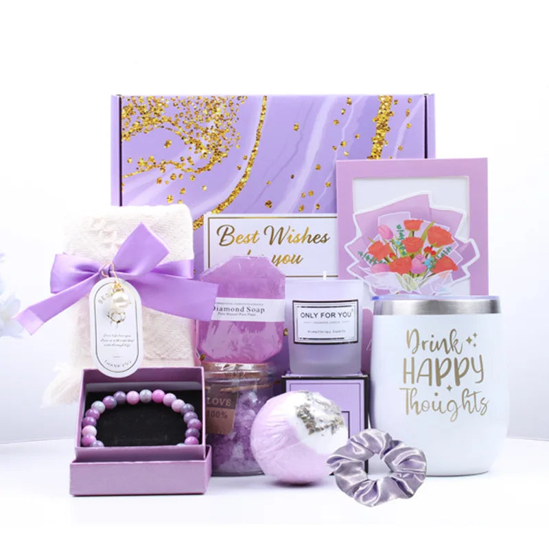 Lavender Spa Gift Basket Set Women