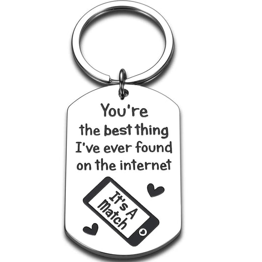 Funny Online Dating Keychain Couple Gift