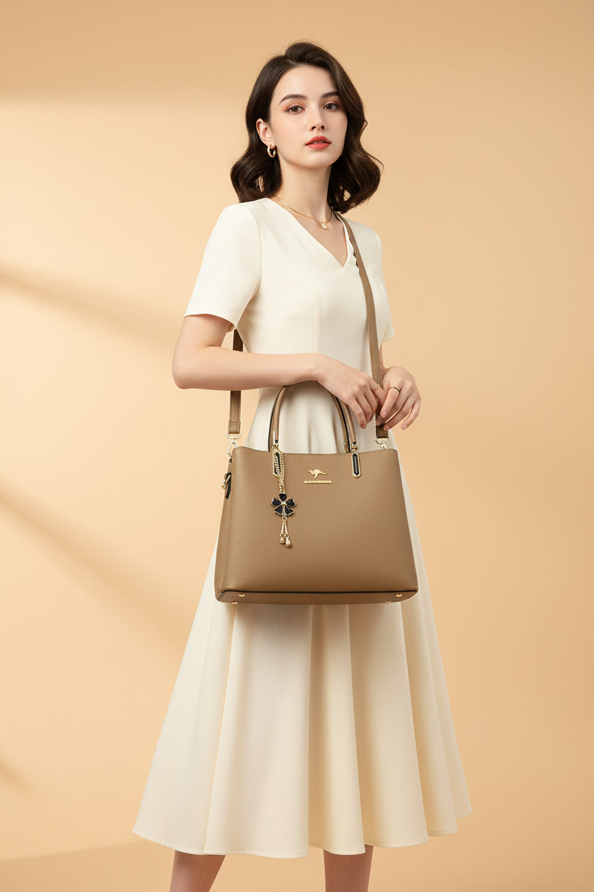 Women's PU Leather Zipper Shoulder Bag