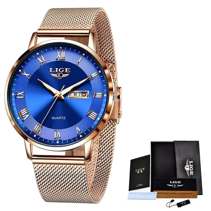 LIGE Steel Women Watch