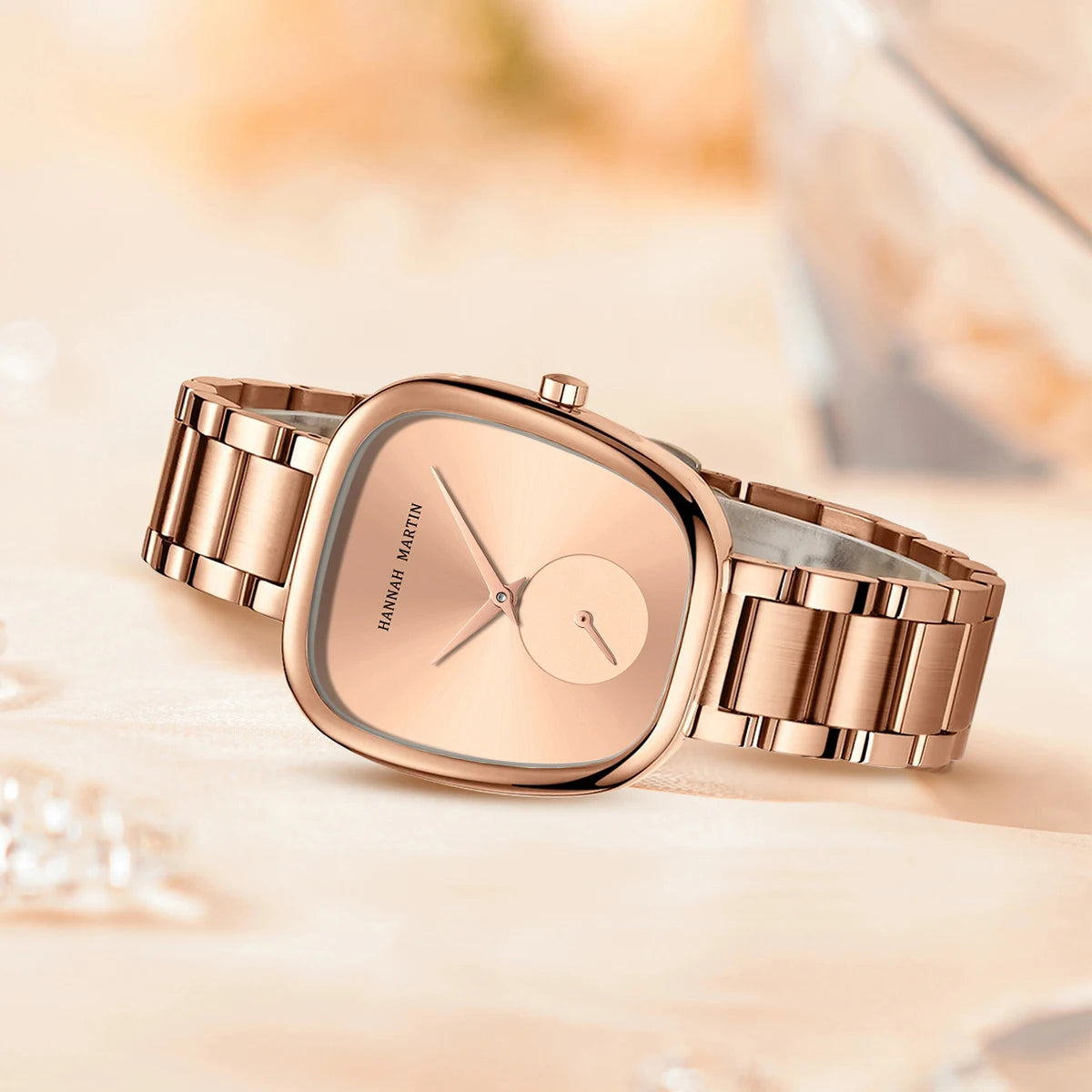 Women's Oval Rose Gold Minimalist Watch