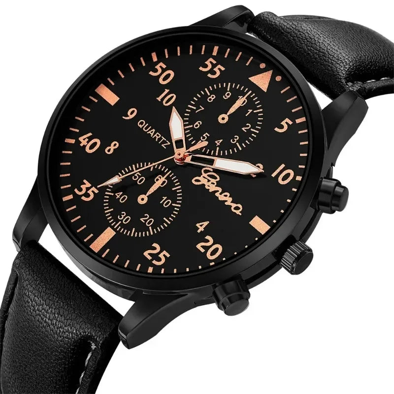 Leather Sport Men Watch