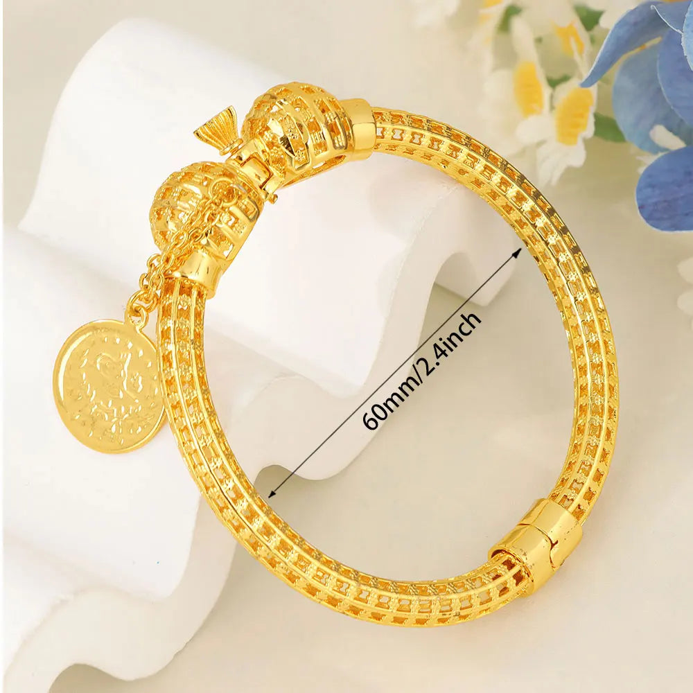 Gold Turquoise Bridal Bangle