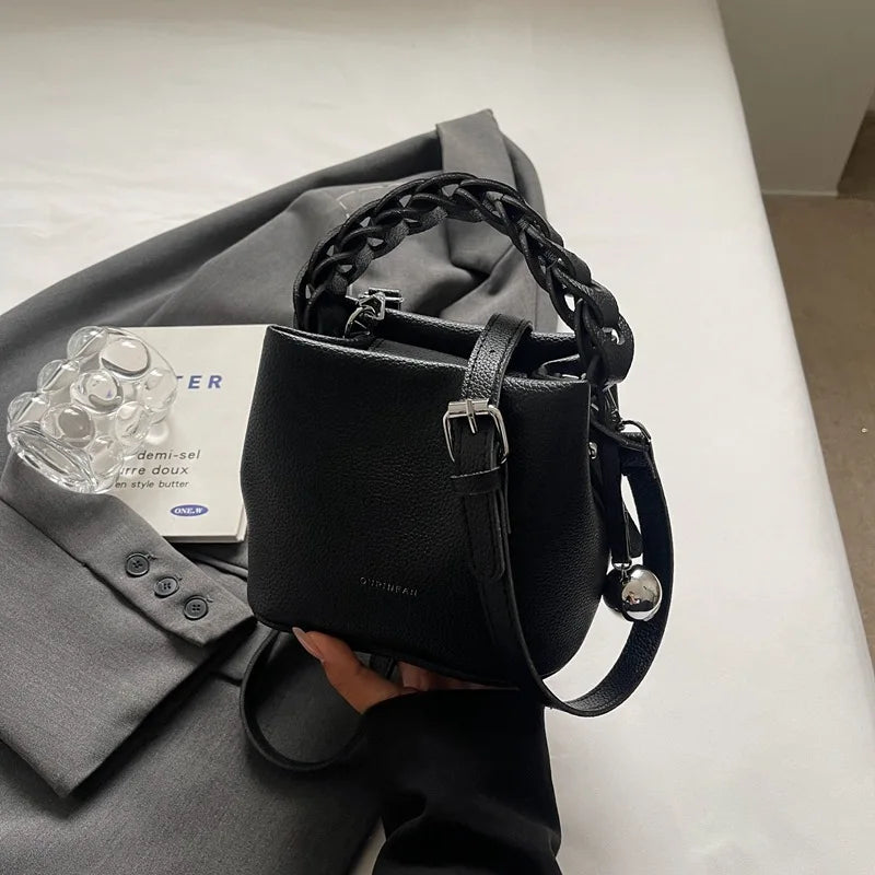Korean Woven Bucket Bag
