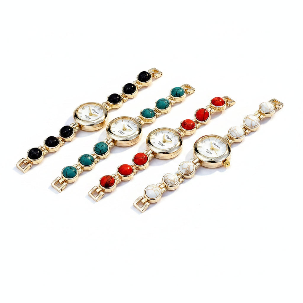 Women's Vintage Stone-Embellished Watch