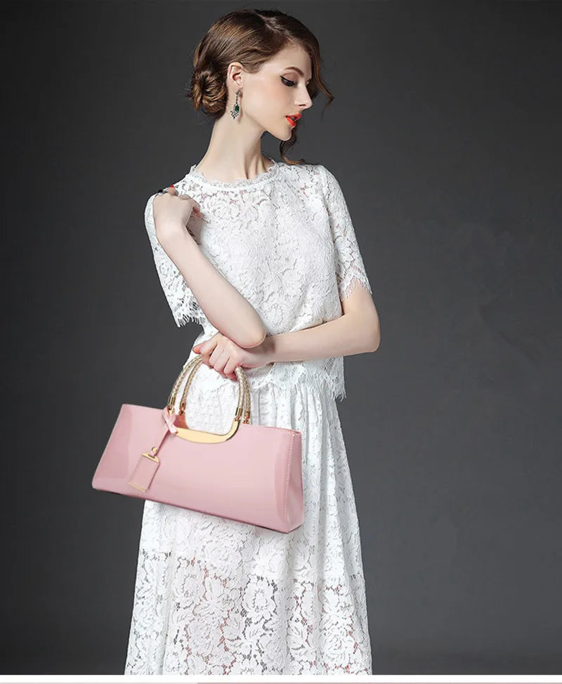 Patent Leather Evening Clutch