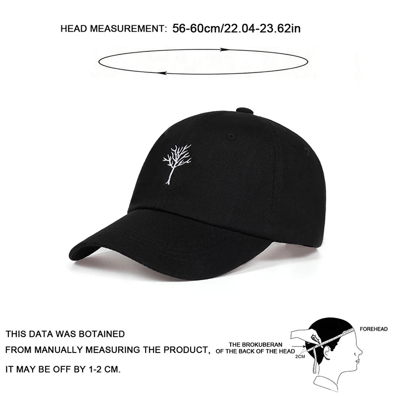 Unisex Tattoo Tree Embroidery Baseball Cap