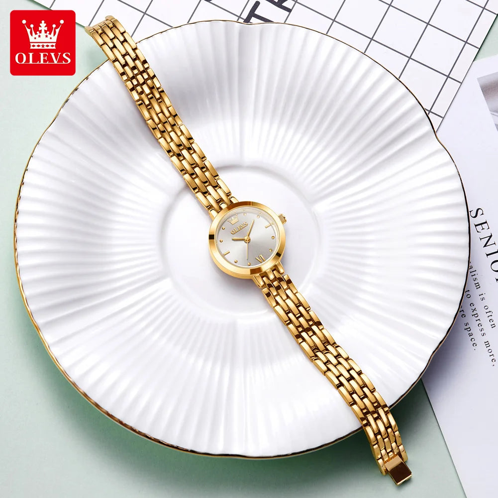 OLEVS Gold Waterproof Ladies Watch