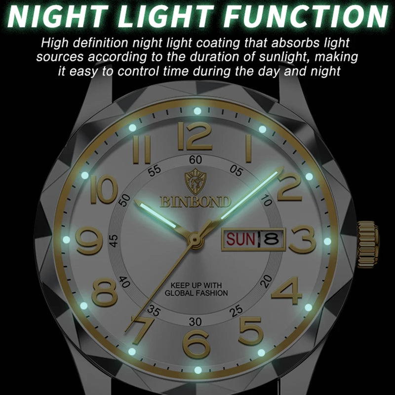 BINBOND Luminous Men's Quartz Watch